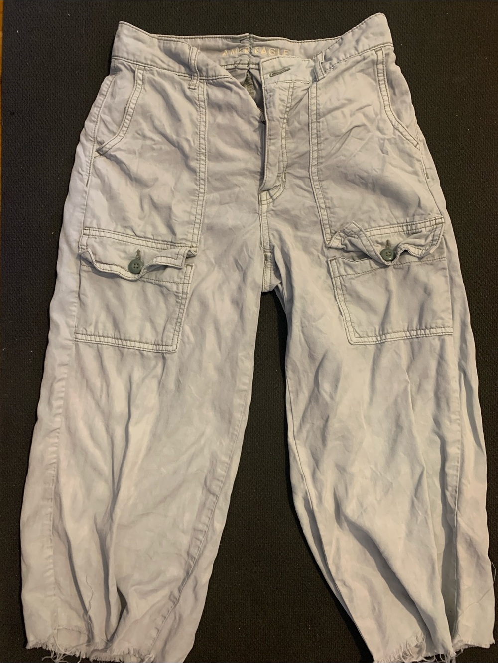 American Eagle Outfitters Light Gray Cargo Pants